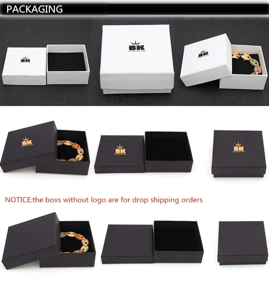 THE BLING KING Baguettecz Heart Jewelry Set Full Iced Cubic Zirconia Love Style Collections Earring Ring Necklace Jewelry Set