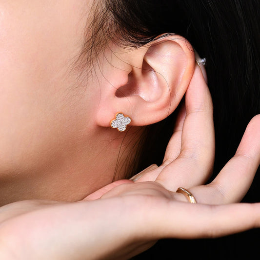 LUXE CLOVER MOISSANITE EARRINGS