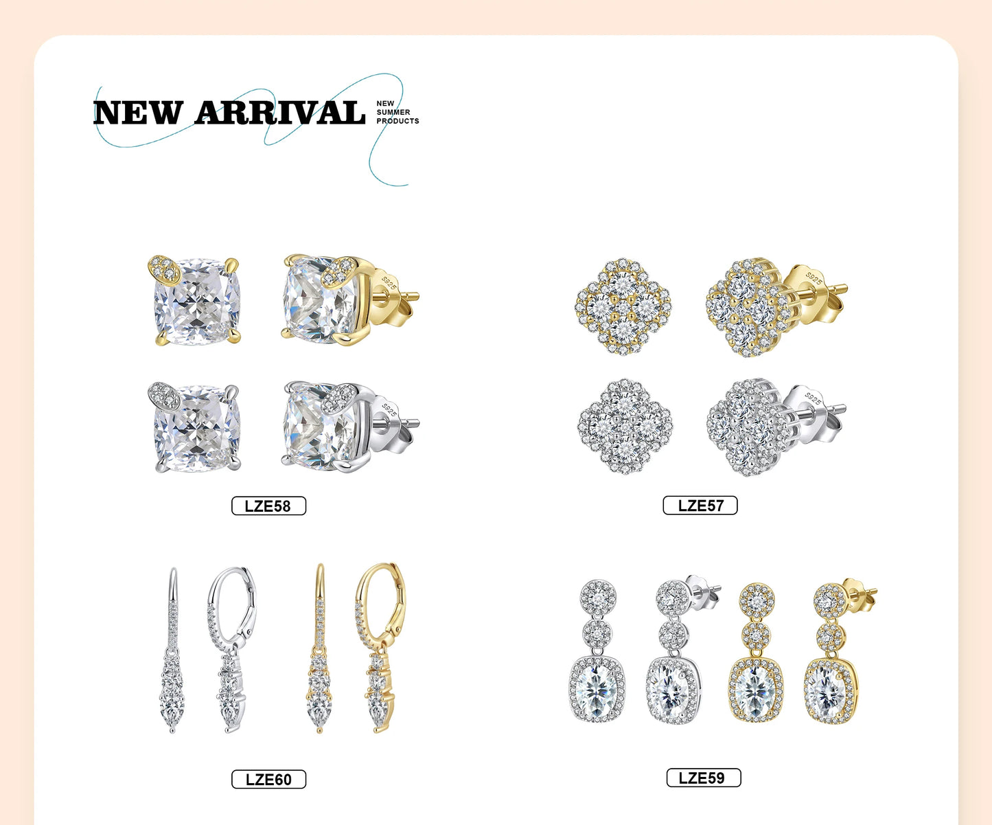 ORSA JEWELS 925 Silver Elegance 8A Cubic Zirconia Diamond Pendant Necklace for Women Wedding Jewelry Romantiic Gift LZN29